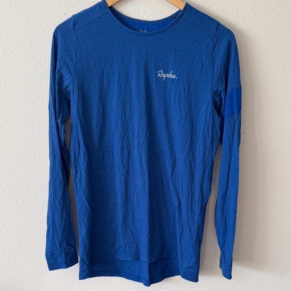 Rapha S Trail Merino Long Sleeve T Shirt Royal‎ Blue Performance Top great cond